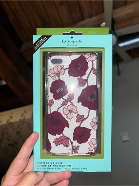 kate spade Floral Burgundy & Pink Protective iPhone Case